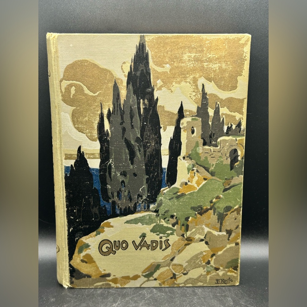 Quo Vadis by Henryk Sienkiewicz Vintage Hardcover Book, Gothic Goth Academia